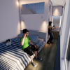 Vue intérieure de la chambre au R+3. ©[a.MUA]
